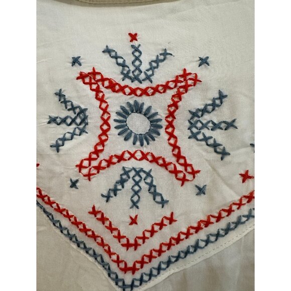 Wrangler Womans Button Up Size L Western Boho Embroidered Cowboy Rodeo Country - Picture 12 of 13